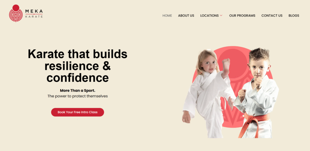 Kids karate Website